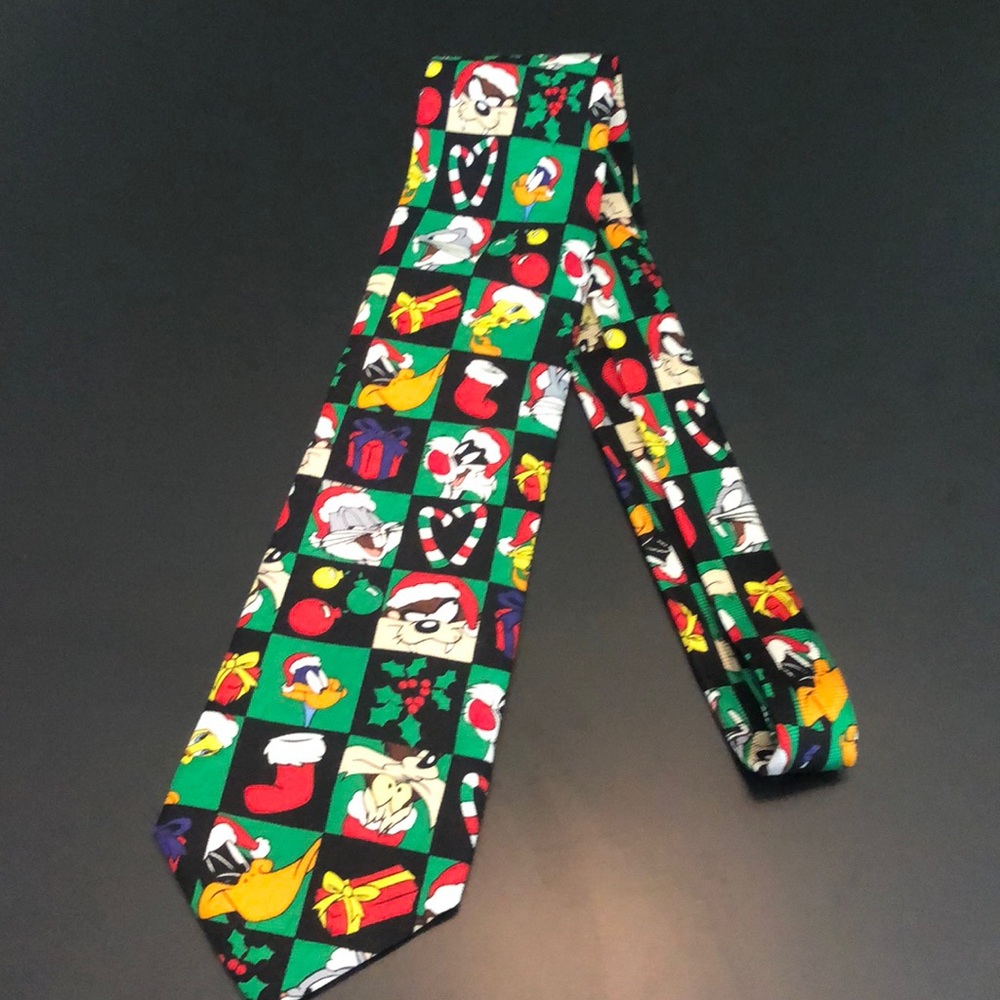 1998 Classic Looney Tunes Characters Holiday Neck Tie